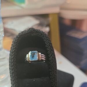 Elegant Blue Stone Men's Ring